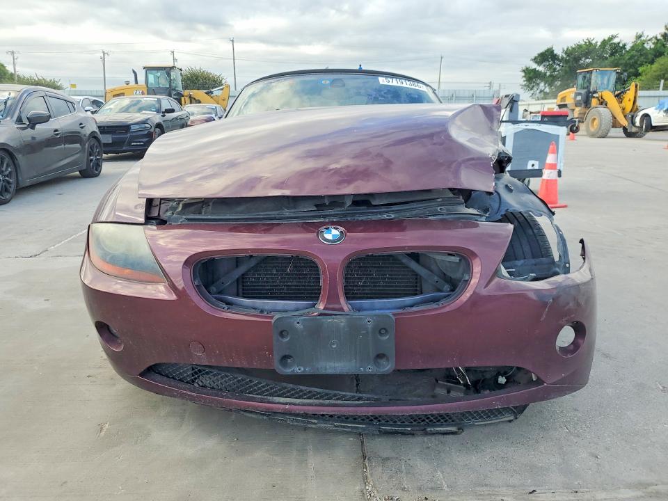 2003 BMW Z4 VIN 4USBT334X3LS45711 COPART salvage auction — FRONT END, Tx - Salvage Vehicle Title, sold $325 on 2026-07-02 (photo 5)
