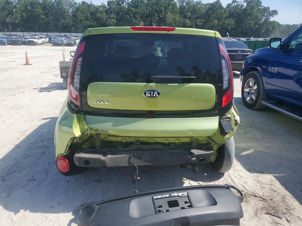 2016 Kia Soul VIN KNDJN2A20G7841772 COPART salvage auction — REAR END, Fl - Cert Of Ttl-Rebuilt&Slvg Rbld, sold $1,200 on 2026-07-07 (photo 6)