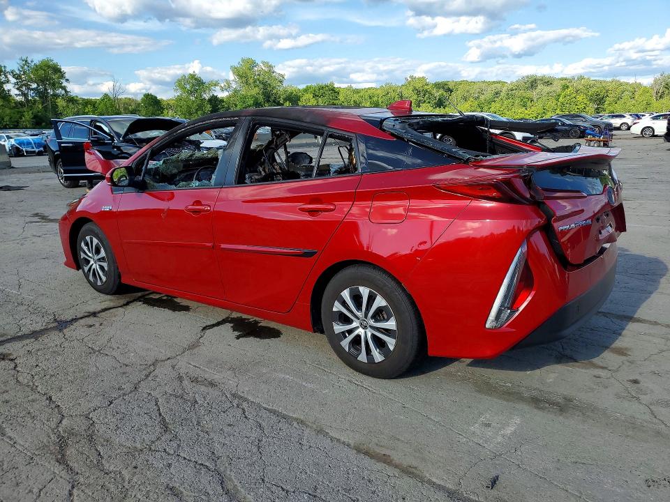 2021 Toyota Prius prime VIN JTDKAMFP3M3195517 COPART salvage auction — BURN, NY - MV-907A SALVAGE CERTIFICATE, sold $975 on 2026-07-14 (photo 2)