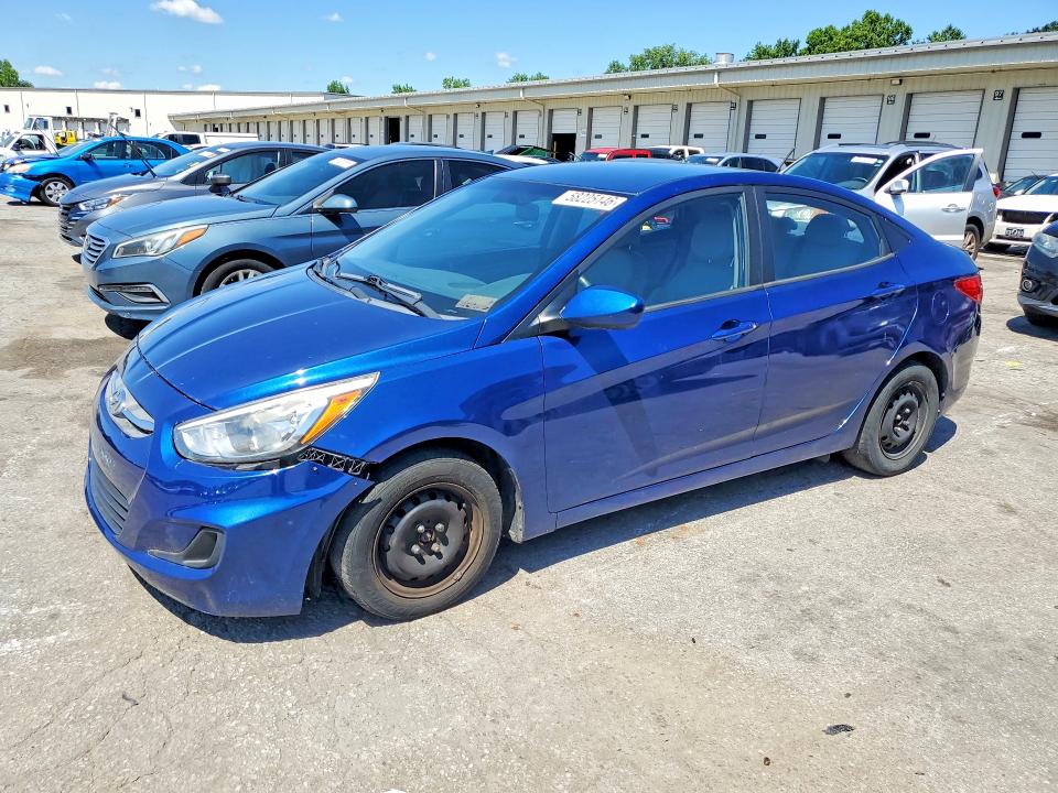 2016 Hyundai Accent VIN KMHCT4AE8GU062489 COPART salvage auction — FRONT END, Ky - Cert Of Title-Rebuilt Vehicle, sold $650 on 2026-07-09 (photo 1)