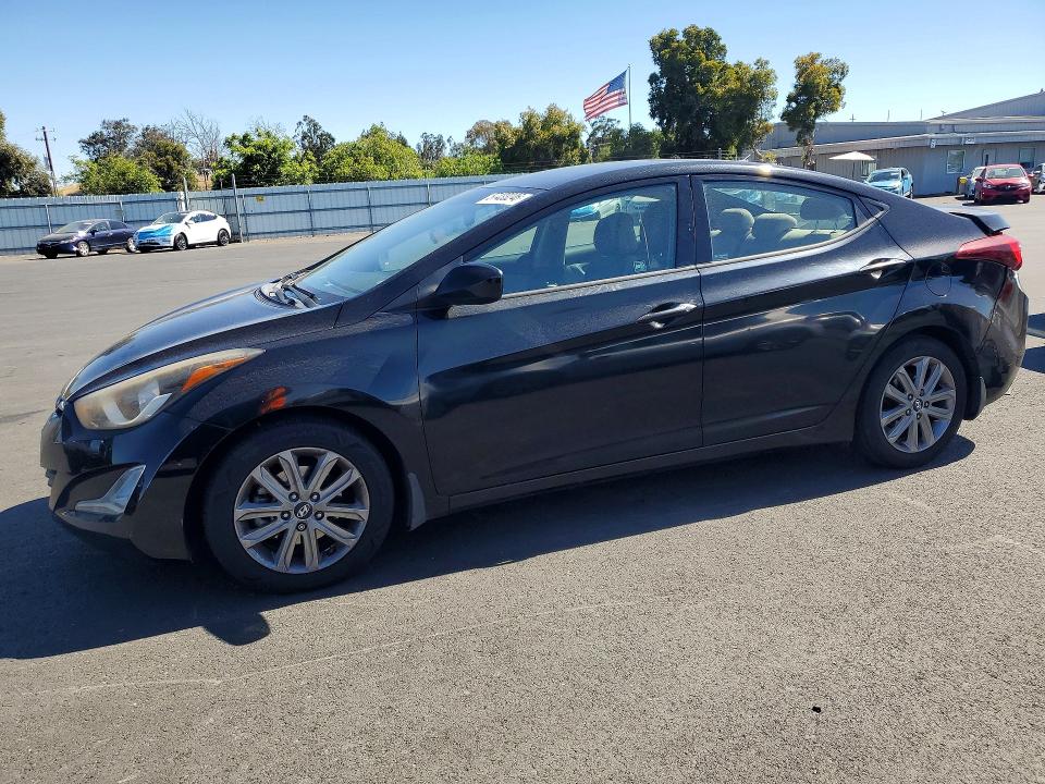 2014 Hyundai Elantra VIN KMHDH4AE7EU174154 COPART salvage auction — REAR END, CA - SALVAGE CERTIFICATE, sold $1,250 on 2026-07-13 (photo 1)