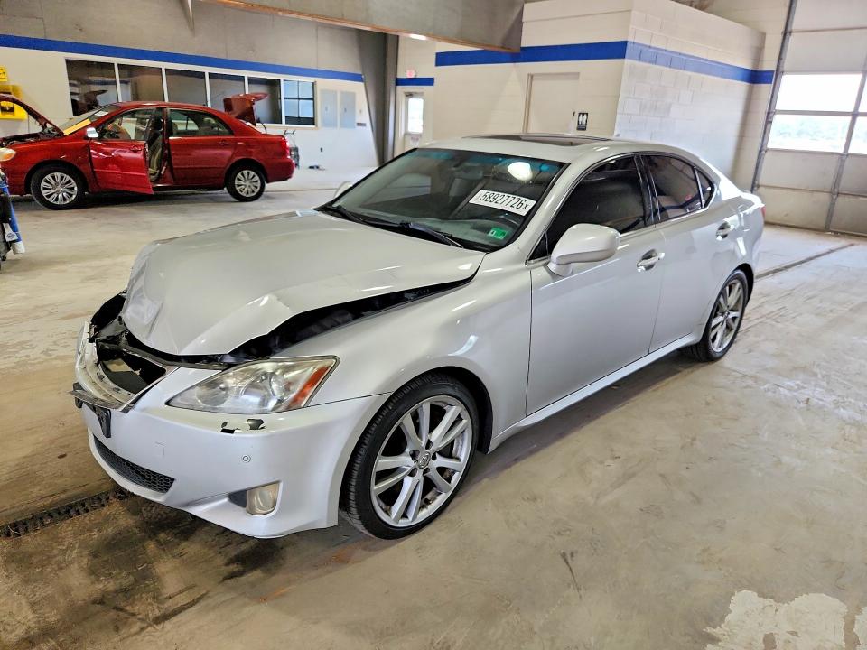2007 Lexus Is 350 VIN JTHBE262675014043 COPART salvage auction — FRONT END, Va - Certificate Of Title, sold $525 on 2026-07-10 (photo 1)