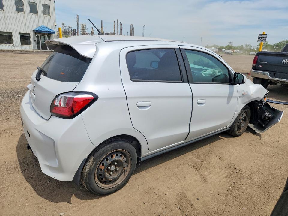 2024 Mitsubishi Mirage VIN ML32AUHJXRH039383 COPART salvage auction — FRONT END, QC - GRAVEMENT ACCIDENTE, sold $950 on 2026-07-14 (photo 3)