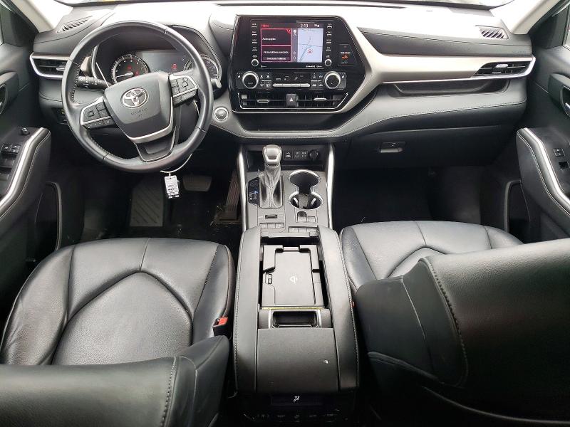 2022 Toyota Highlander VIN 5TDHZRBH1NS569427 COPART salvage auction — REAR END, Ct - Cert Of Title-Salvage, sold $15,200 on 2026-07-24 (photo 8)