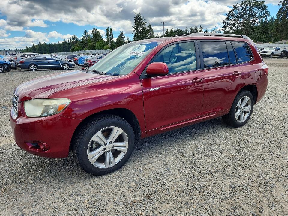 2008 Toyota Highlander VIN JTEES43A882046571 COPART salvage auction — NORMAL WEAR, Wa - Vehicle Cert Of Ownership-Titl, sold $1,500 on 2026-07-10 (photo 1)