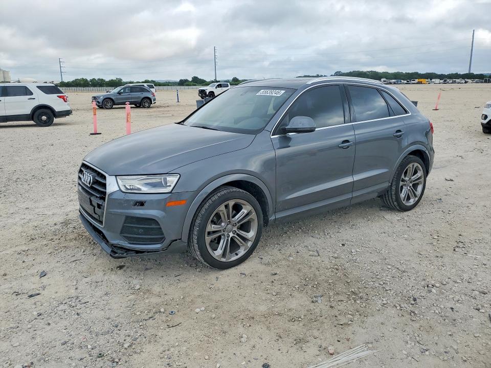 2017 Audi Q3 VIN WA1HCCFS6HR006567 COPART salvage auction — FRONT END, Tx - Salvage Vehicle Title, sold $125 on 2026-07-30 (photo 1)