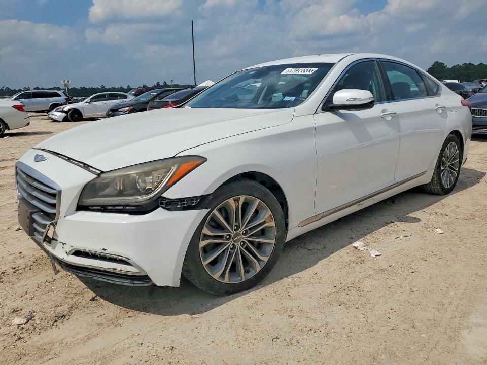 2016 Hyundai Genesis VIN KMHGN4JE7GU111967 COPART salvage auction — FRONT END, Tx - Salvage Vehicle Title, sold $2,200 on 2026-07-28 (photo 1)