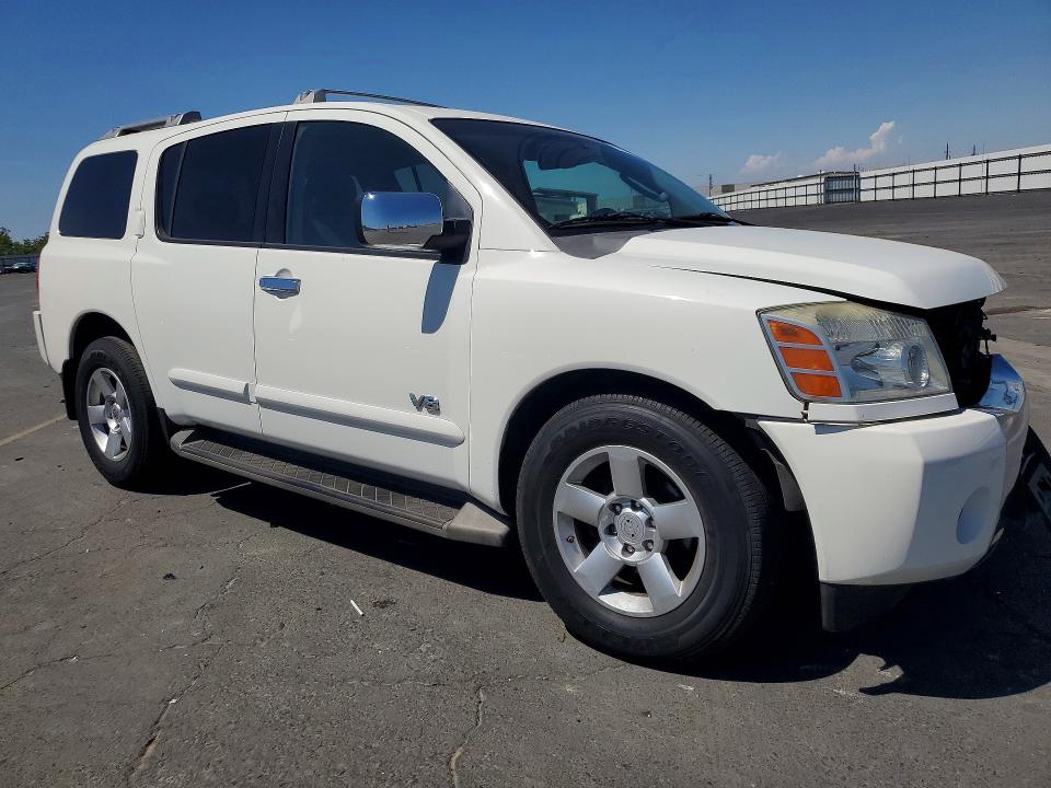 2006 Nissan Armada VIN 5N1AA08A46N702070 COPART salvage auction — FRONT END, Ca - Salvage Certificate, sold $575 on 2026-07-09 (photo 4)