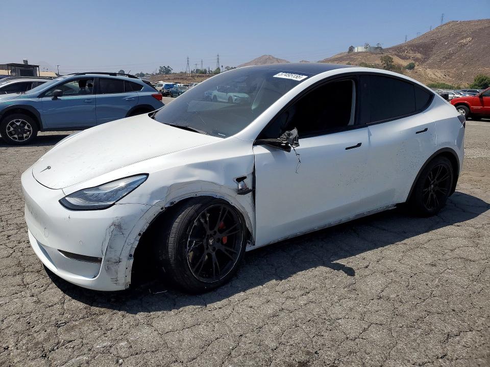 2022 Tesla VIN 7SAYGDEE9NF354346 COPART salvage auction — FRONT END, CA - SALVAGE CERTIFICATE, sold $7,400 on 2026-07-27 (photo 1)