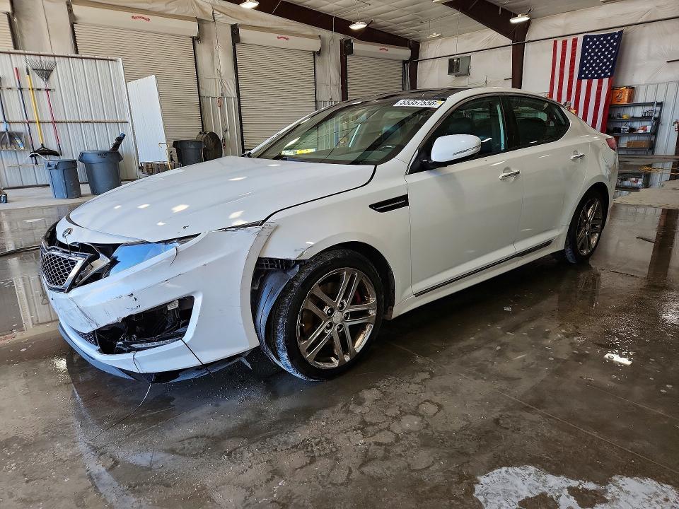 2013 Kia Optima VIN 5XXGR4A66DG235070 COPART salvage auction — FRONT END, Il - Salvage Certificate, sold $1,200 on 2026-07-13 (photo 1)