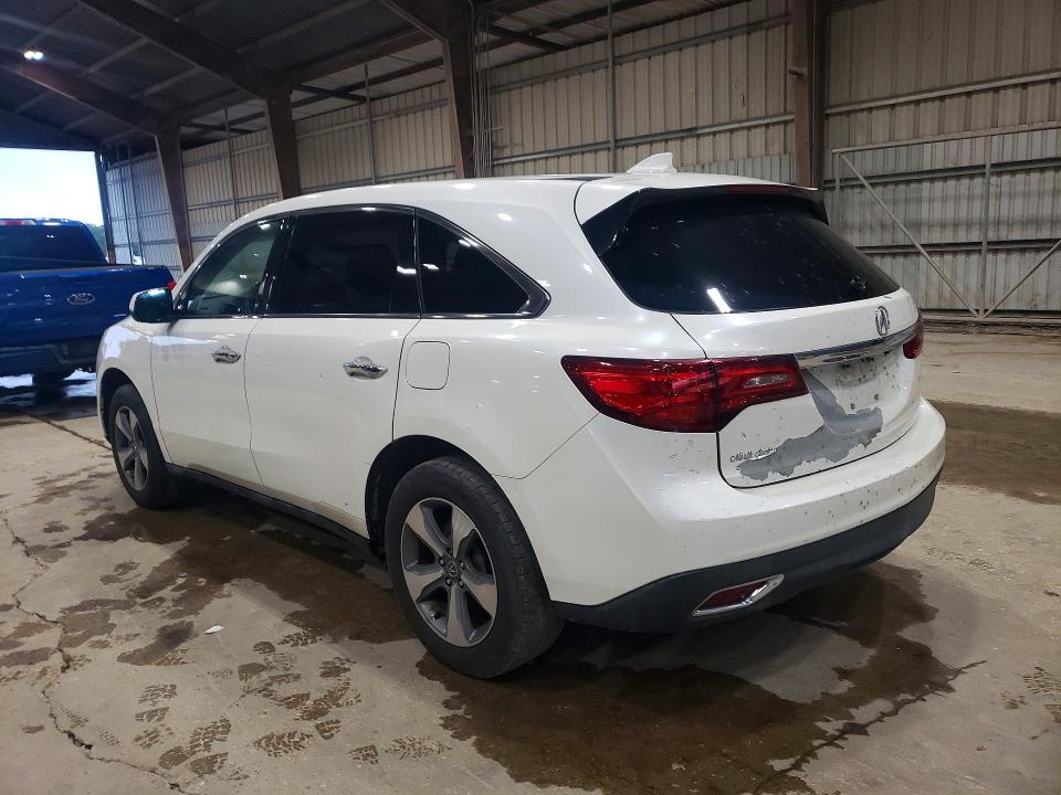 2016 Acura Mdx VIN 5FRYD3H20GB003036 COPART salvage auction — MINOR DENT/SCRATCHES, Ms - Certificate Of Title (P), sold $3,450 on 2026-07-22 (photo 2)