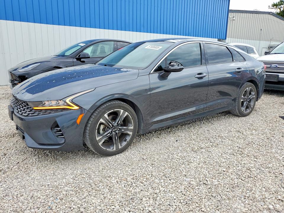 2021 Kia K5 VIN 5XXG34J26MG008590 COPART salvage auction — HAIL, Mo - Certificate Of Title (P), sold $4,750 on 2026-07-06 (photo 1)