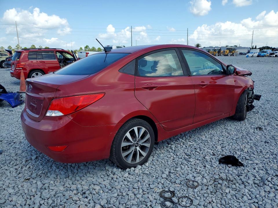 2017 Hyundai Accent VIN KMHCT4AE5HU378031 COPART salvage auction — FRONT END, Fl - Cert Of Title Slvg Rebuildable, sold $550 on 2026-07-10 (photo 3)