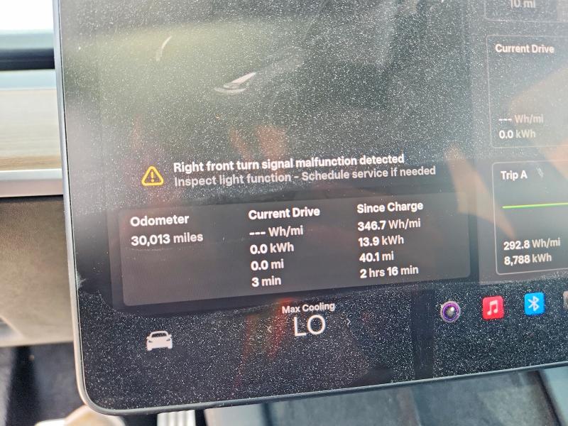 2023 Tesla VIN 7SAYGDEF0PF702448 COPART salvage auction — FRONT END, Tx - Salvage Vehicle Title, sold $100 on 2026-07-30 (photo 9)