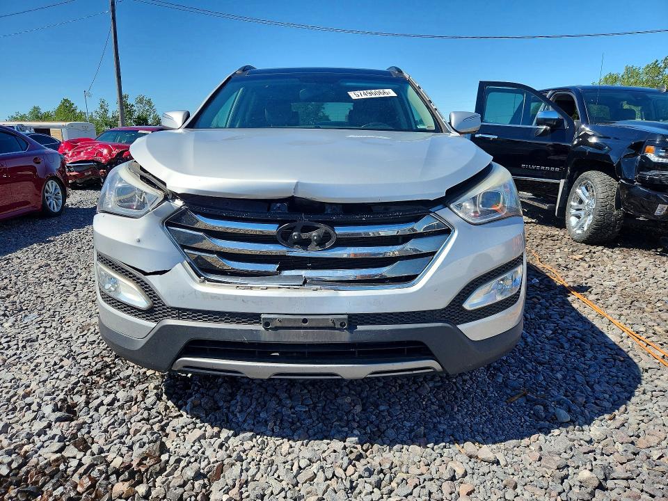 2014 Hyundai Santa fe VIN 5XYZU3LB0EG215423 COPART salvage auction — FRONT END, Wv - Salvage Certificate, sold $2,350 on 2026-07-27 (photo 5)