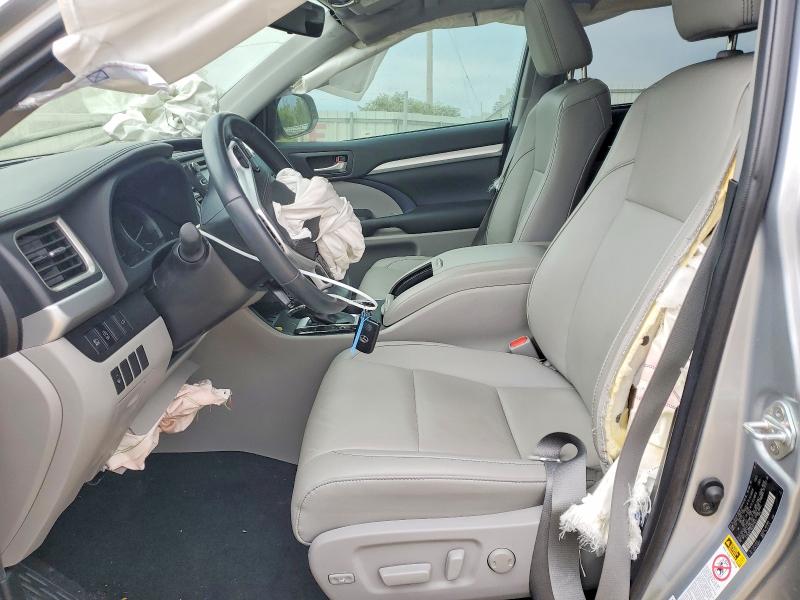 2019 Toyota Highlander VIN 5TDKZRFH0KS571911 COPART salvage auction — FRONT END, MI - CERTIFICATE OF TITLE, sold $200 on 2026-07-29 (photo 7)