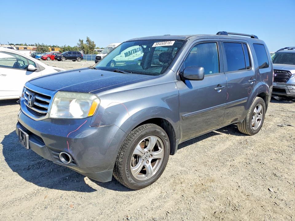 2013 Honda Pilot VIN 5FNYF4H50DB066550 COPART salvage auction — FRONT END, Ca - Salvage Certificate, sold $1,250 on 2026-07-02 (photo 1)