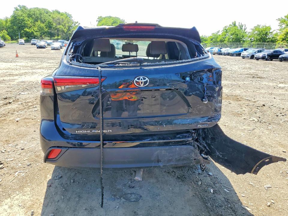 2020 Toyota Highlander VIN 5TDHZRBH6LS506742 COPART salvage auction — REAR END, MD - CERT OF SALVAGE > 75% DAMAGE, sold $7,800 on 2026-07-23 (photo 6)