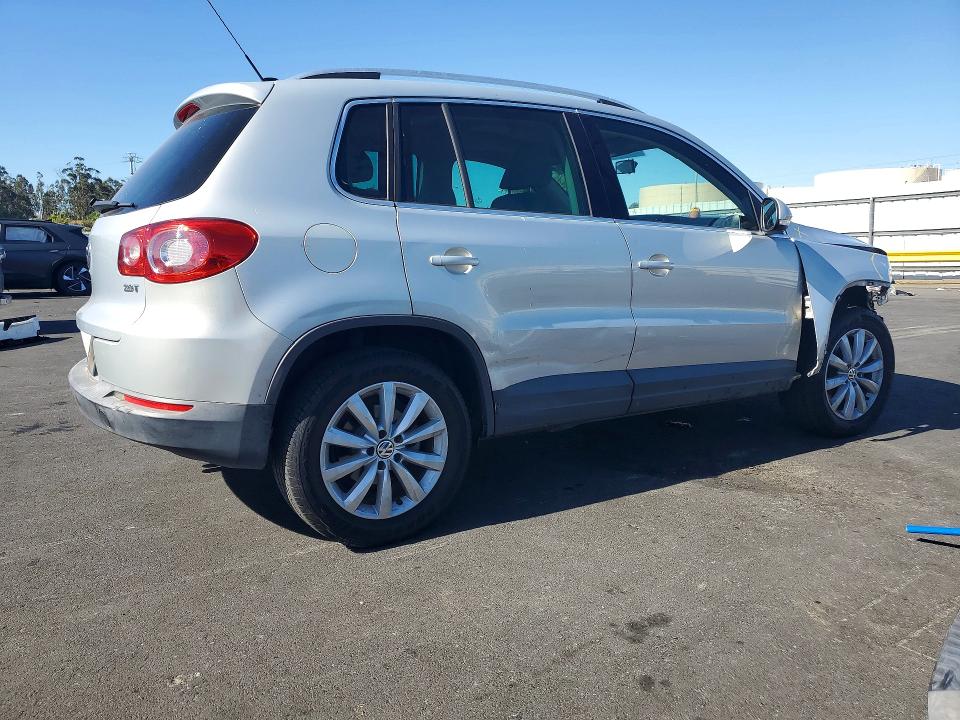 2011 Volkswagen Tiguan VIN WVGAV7AX7BW502929 COPART salvage auction — FRONT END, Ca - Salvage Certificate, sold $1,150 on 2026-08-03 (photo 3)