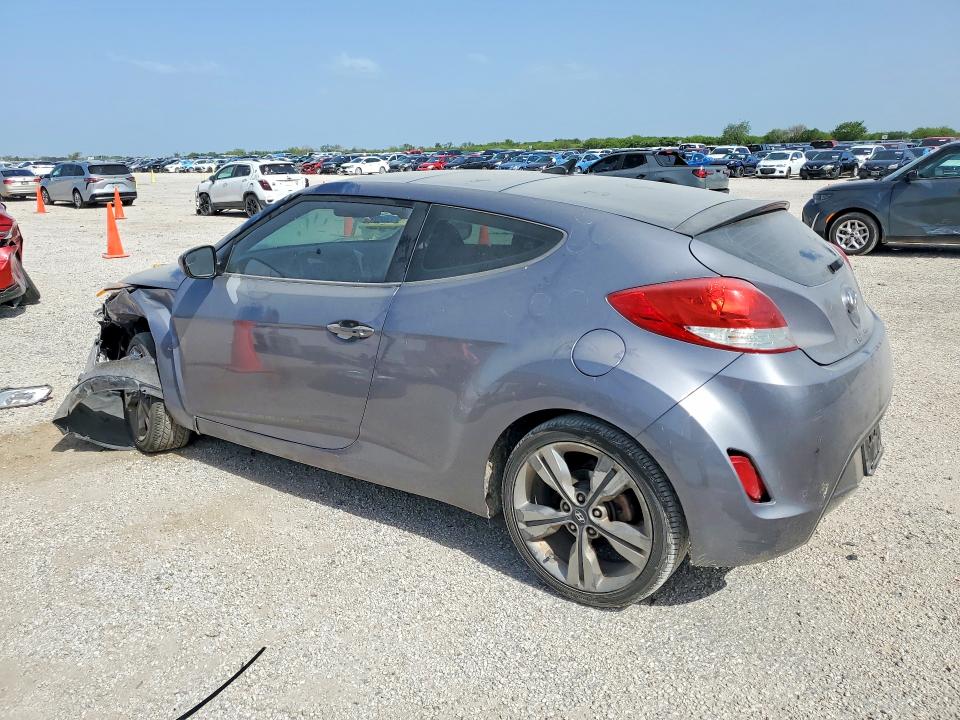 2016 Hyundai Veloster VIN KMHTC6AD6GU248857 COPART salvage auction — FRONT END, Tx - Salvage Vehicle Title, sold $1,250 on 2026-07-16 (photo 2)