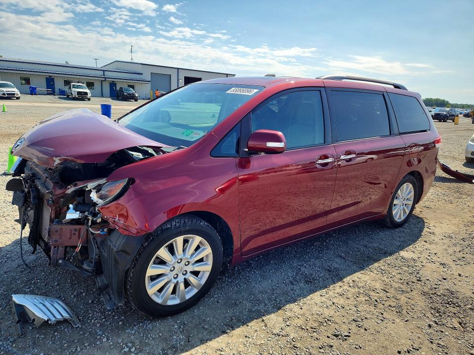 2014 Toyota Sienna VIN 5TDYK3DC1ES440848 COPART salvage auction — FRONT END, Nc - Salvage Certificate Of Title, sold $3,350 on 2026-07-13 (photo 1)