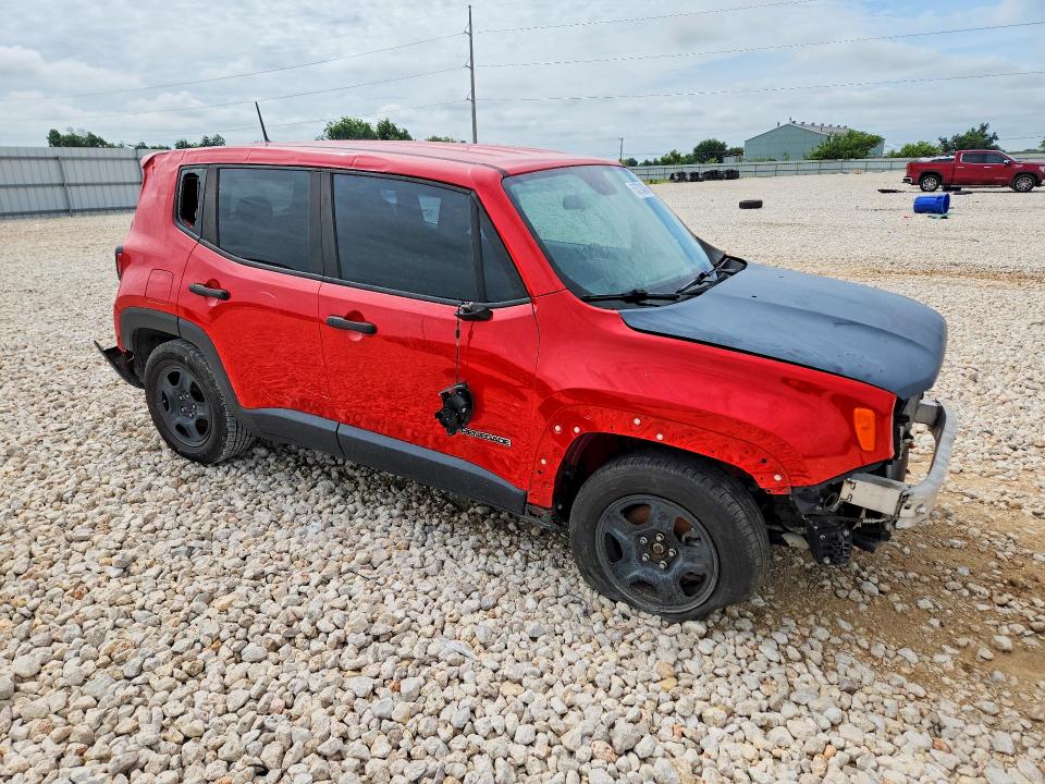 2019 Jeep Renegade VIN ZACNJAAB8KPK37967 COPART salvage auction — FRONT END, Tx - Cert Of Title-Rebuilt Salvage, sold $900 on 2026-07-16 (photo 4)