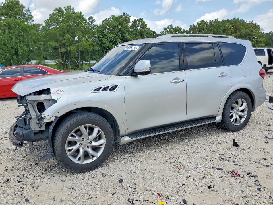 2011 Infiniti Qx56 VIN JN8AZ2NE5B9001836 COPART salvage auction — FRONT END, Tx - Certificate Of Title, sold $2,150 on 2026-07-31 (photo 1)
