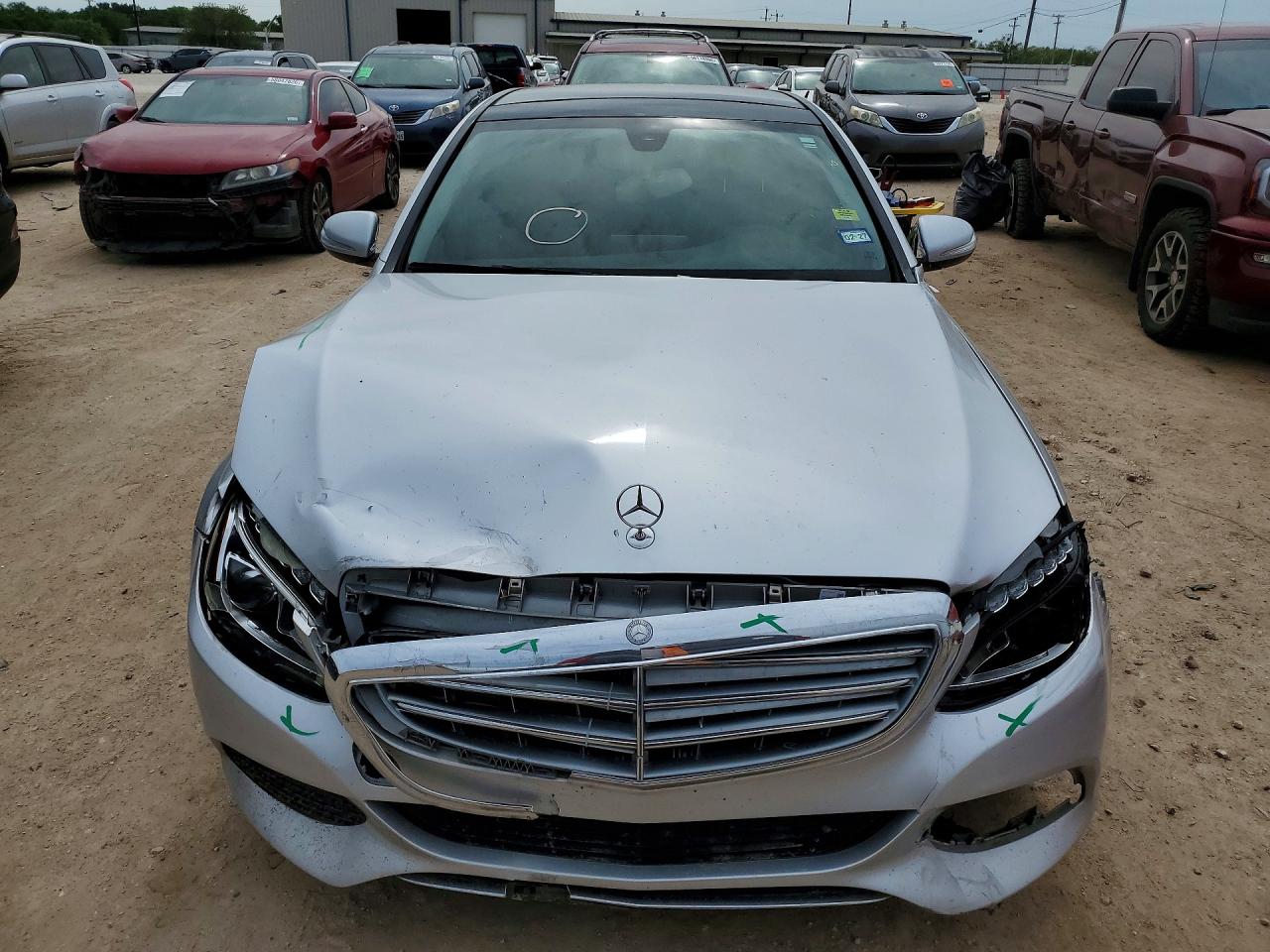 2015 Mercedes-Benz C-Class VIN 55SWF4KB9FU040357 COPART salvage auction — Front End, TX - SALVAGE VEHICLE TITLE (P), sold $1,950 on 2026-07-09 (photo 5)