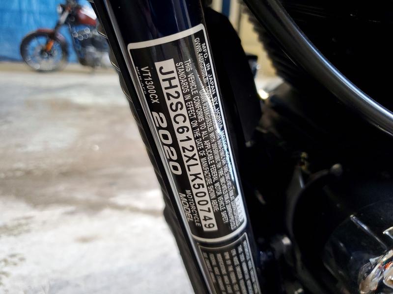 2020 Honda Vt VIN JH2SC612XLK500749 COPART salvage auction — FRONT END, Oh - Cert Of Title-Salvage, sold $2,100 on 2026-07-02 (photo 9)