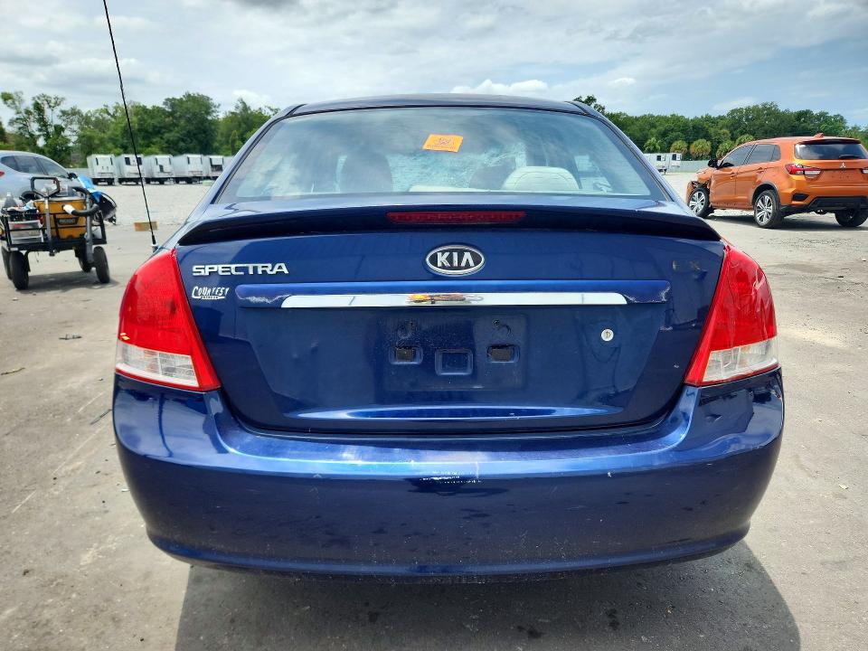 2007 Kia Spectra VIN KNAFE121075445002 COPART salvage auction — FRONT END, Fl - Cert Of Title Slvg Rebuildable, sold $350 on 2026-07-06 (photo 6)
