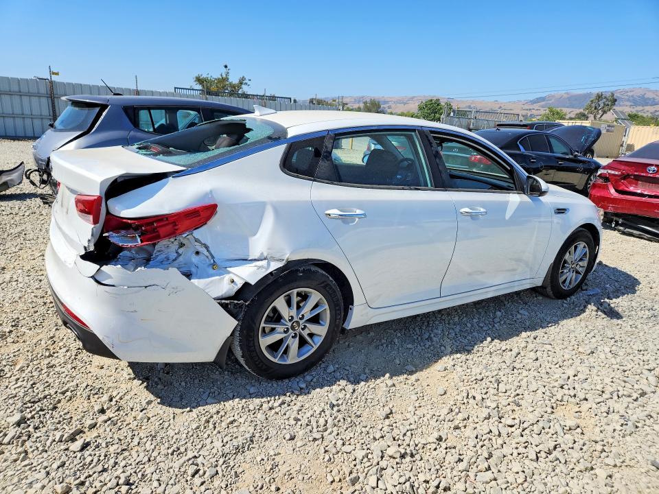 2016 Kia Optima VIN 5XXGT4L31GG055889 COPART salvage auction — REAR END, Ca - Salvage Certificate, sold $1,000 on 2026-07-07 (photo 3)
