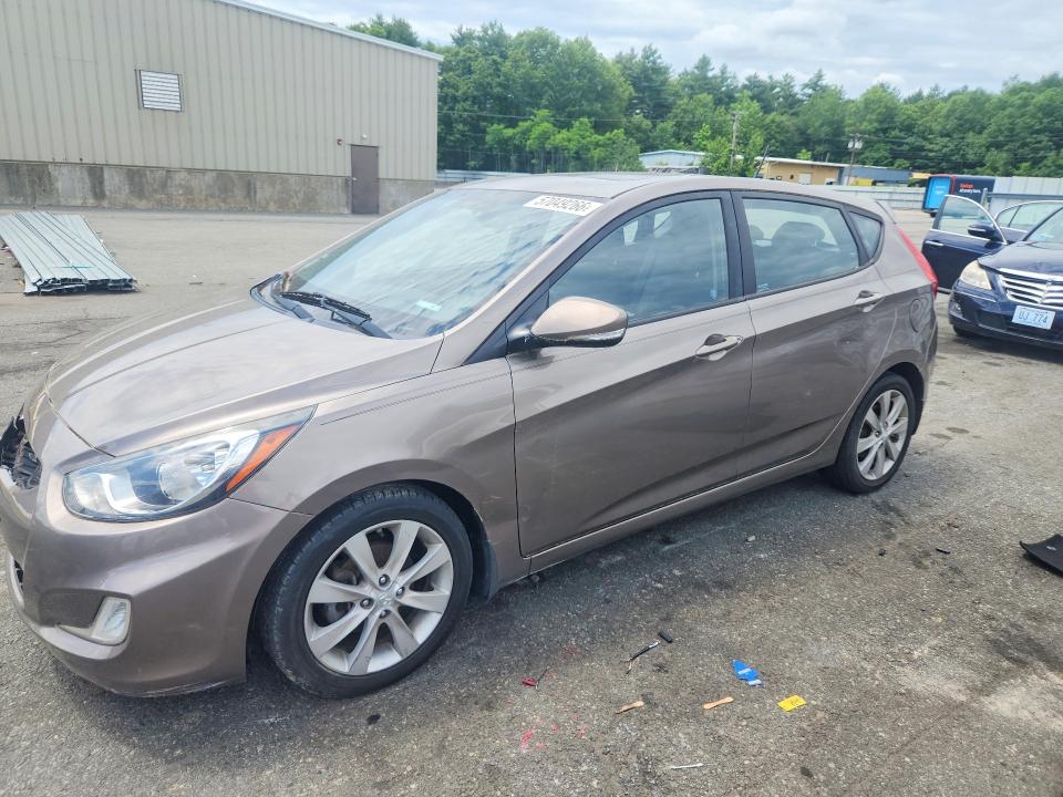 2013 Hyundai Accent VIN KMHCU5AE1DU104077 COPART salvage auction — FRONT END, Ri - Certificate Of Title, sold $875 on 2026-07-07 (photo 1)