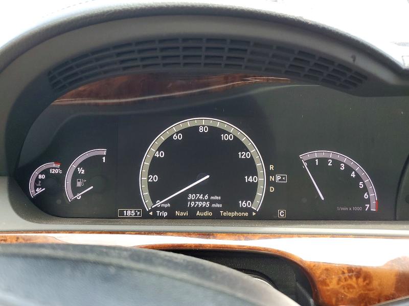 2010 Mercedes-benz S-klasse VIN WDDNG8GB2AA329615 COPART salvage auction — FRONT END, In - Certificate Of Title (P), sold $525 on 2026-07-14 (photo 9)