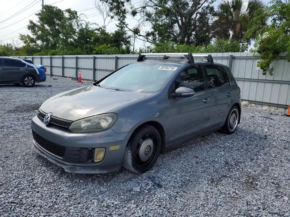 2012 Volkswagen Gti VIN WVWHV7AJ8CW259647 COPART salvage auction — MECHANICAL, FL - CERTIFICATE OF TITLE, sold $450 on 2026-07-17 (photo 1)