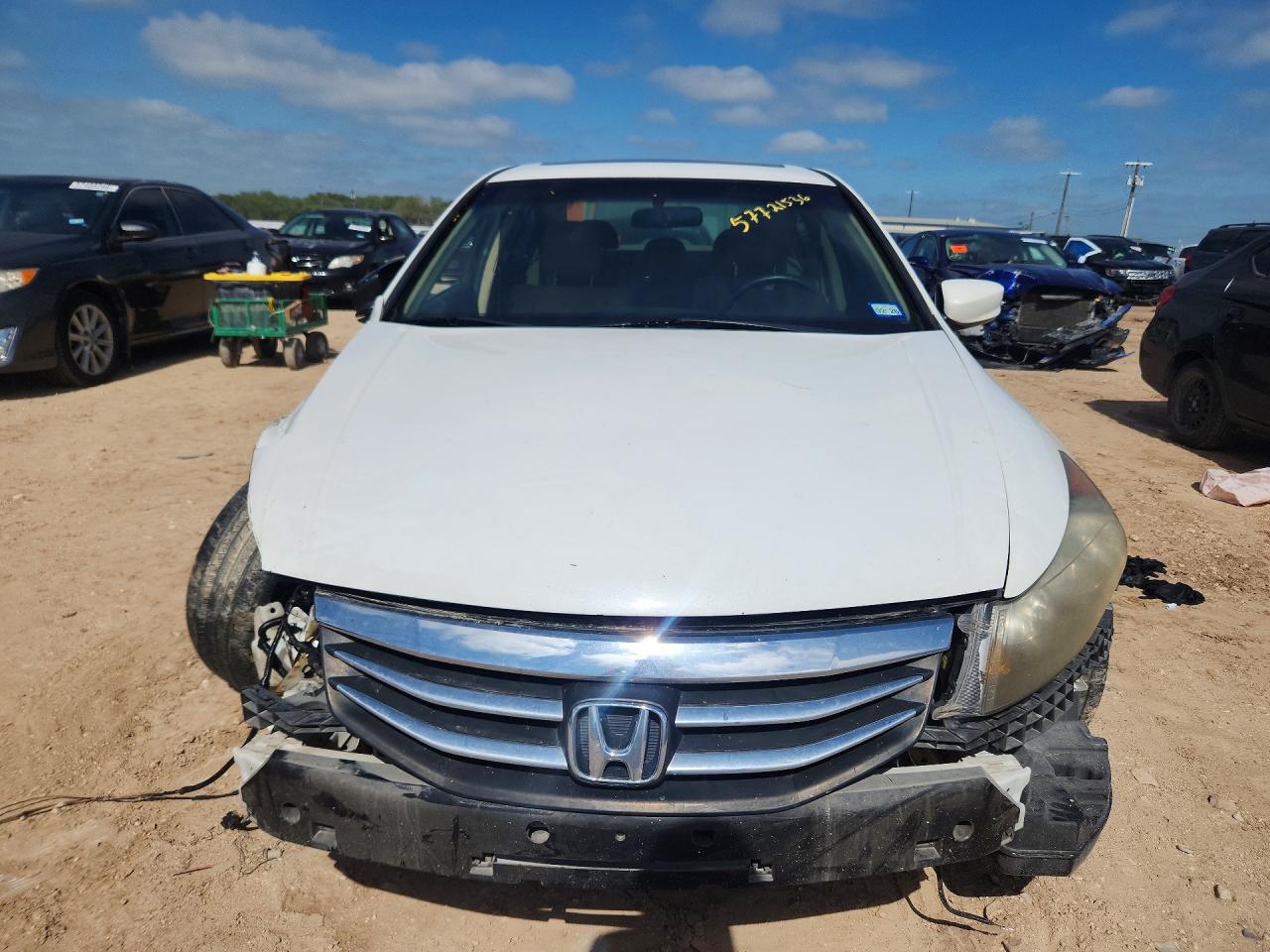 2012 Honda Accord VIN 1HGCP3F71CA024323 COPART salvage auction — Front End, TX - SALVAGE VEHICLE TITLE, sold $1,000 on 2026-07-09 (photo 5)