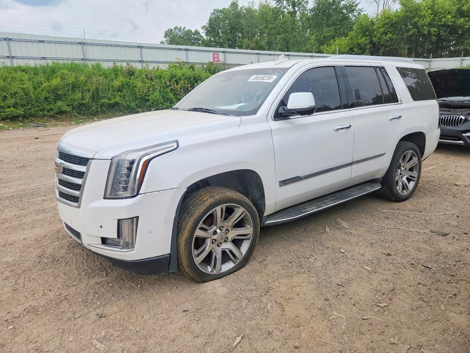 2017 Cadillac Escalade VIN 1GYS4BKJ9HR158157 COPART salvage auction — FRONT END, Mi - Dealer Only Clean Title (P), sold $7,600 on 2026-07-29 (photo 1)