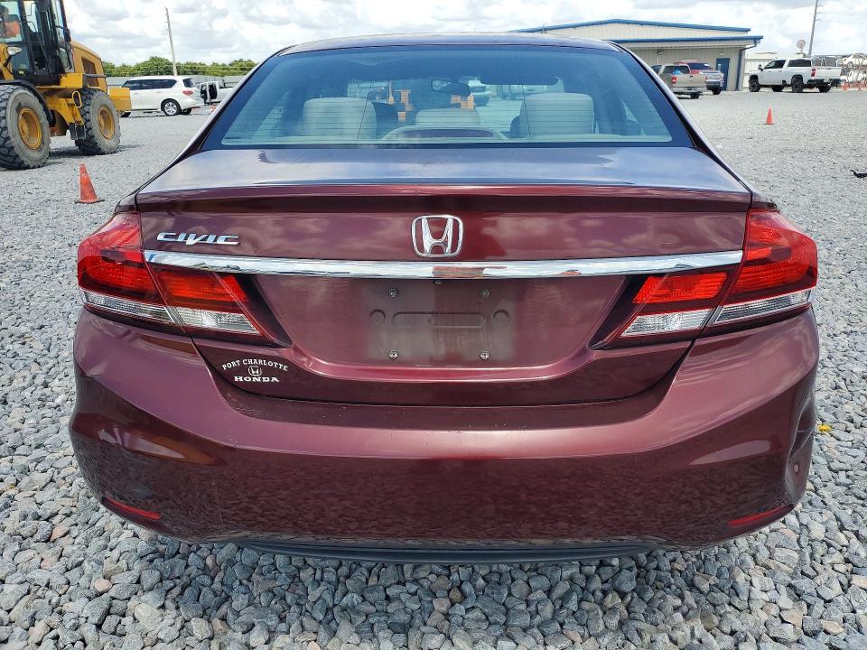 2015 Honda VIN 19XFB2F50FE093539 COPART salvage auction — REAR END, Fl - Certificate Of Title, sold $1,450 on 2026-07-10 (photo 6)