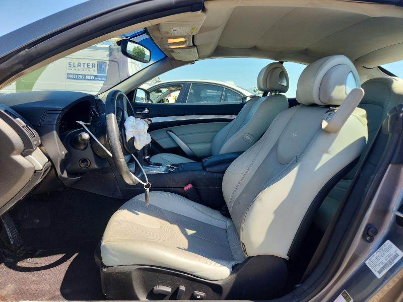 2011 Infiniti G37 VIN JN1CV6FE1BM952041 COPART salvage auction — FRONT END, CA - SALVAGE CERTIFICATE, sold $1,000 on 2026-07-28 (photo 7)