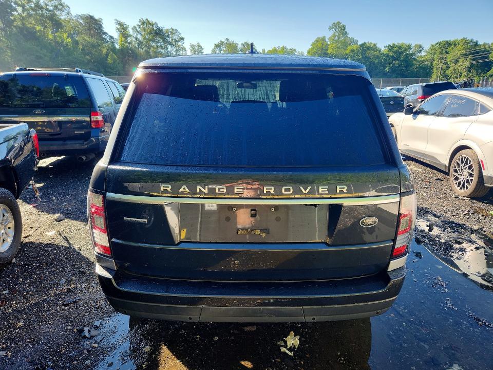 2016 Land rover RANGE ROVER VIN SALGS2EF8GA264727 COPART salvage auction — FRONT END, Md - Cert Of Salvage > 75% Damage, sold $5,700 on 2026-07-31 (photo 6)