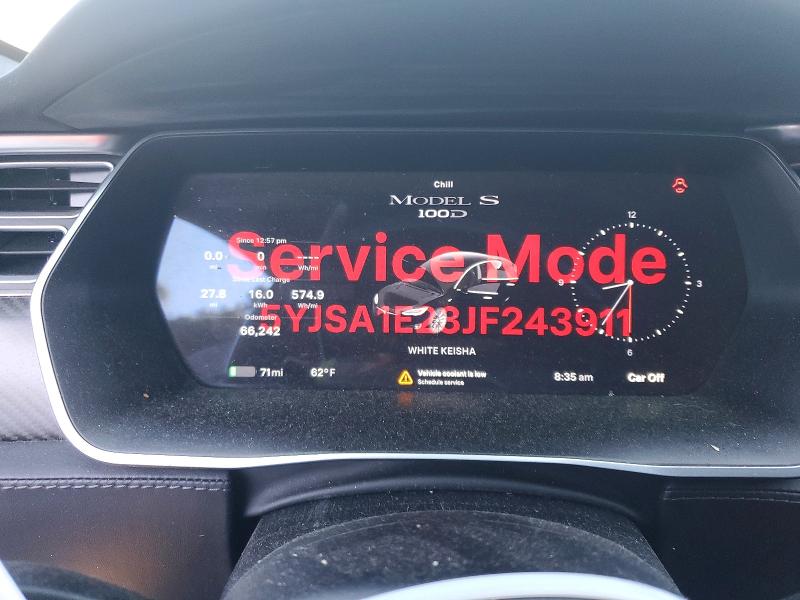 2018 Tesla Model s VIN 5YJSA1E23JF243911 COPART salvage auction — FRONT END, GA - CERT OF TITLE-SALVAGE, sold $8,500 on 2026-07-31 (photo 9)
