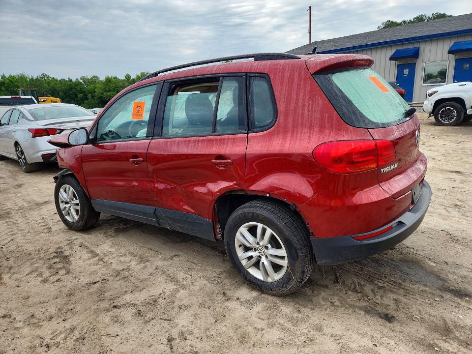 2016 Volkswagen Tiguan VIN WVGBV7AX7GW026595 COPART salvage auction — FRONT END, Fl - Cert Of Title Slvg Rebuildable, sold $425 on 2026-07-17 (photo 2)