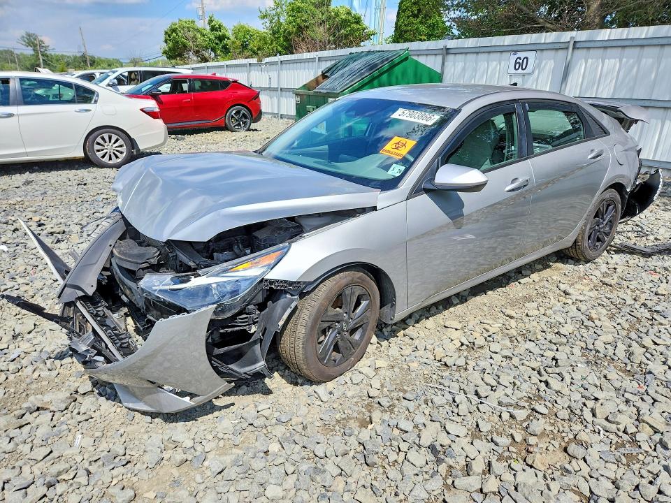 2021 Hyundai Elantra VIN 5NPLS4AG0MH007422 COPART salvage auction — FRONT END, Nj - Cert Of Title-Salvage, sold $1,850 on 2026-07-08 (photo 1)