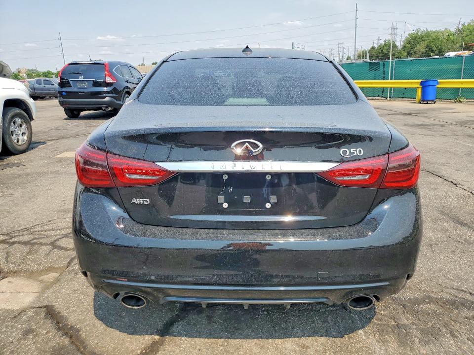 2019 Infiniti Q50 VIN JN1EV7AR6KM593116 COPART salvage auction — FRONT END, Co - Public - Salvage Title, sold $2,550 on 2026-07-23 (photo 6)