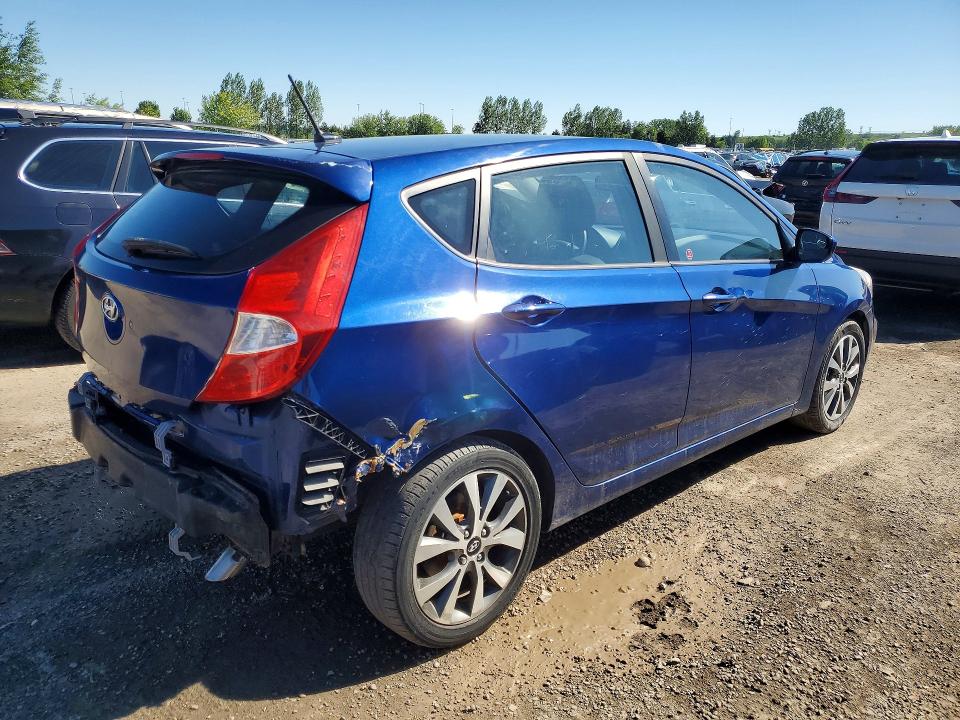2016 Hyundai Accent VIN KMHCT5AE3GU270365 COPART salvage auction — REAR END, On - Permit Salvage, sold $1,550 on 2026-07-21 (photo 3)