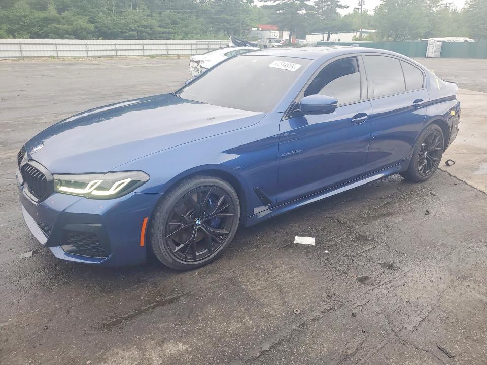 2022 BMW 5er VIN WBA73BJ01NWX56065 COPART salvage auction — REAR END, Ma - Cert Of Title-Salvage, sold $21,000 on 2026-08-11 (photo 1)