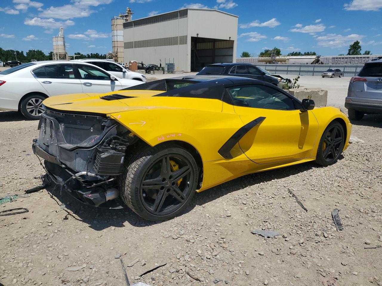 2026 Chevrolet Corvette Stingray VIN 1G1YB3D48T5106689 COPART salvage auction — Rear End, MO - SALVAGE CERTIFICATE OF TITLE, sold $64,000 on 2026-07-07 (photo 3)
