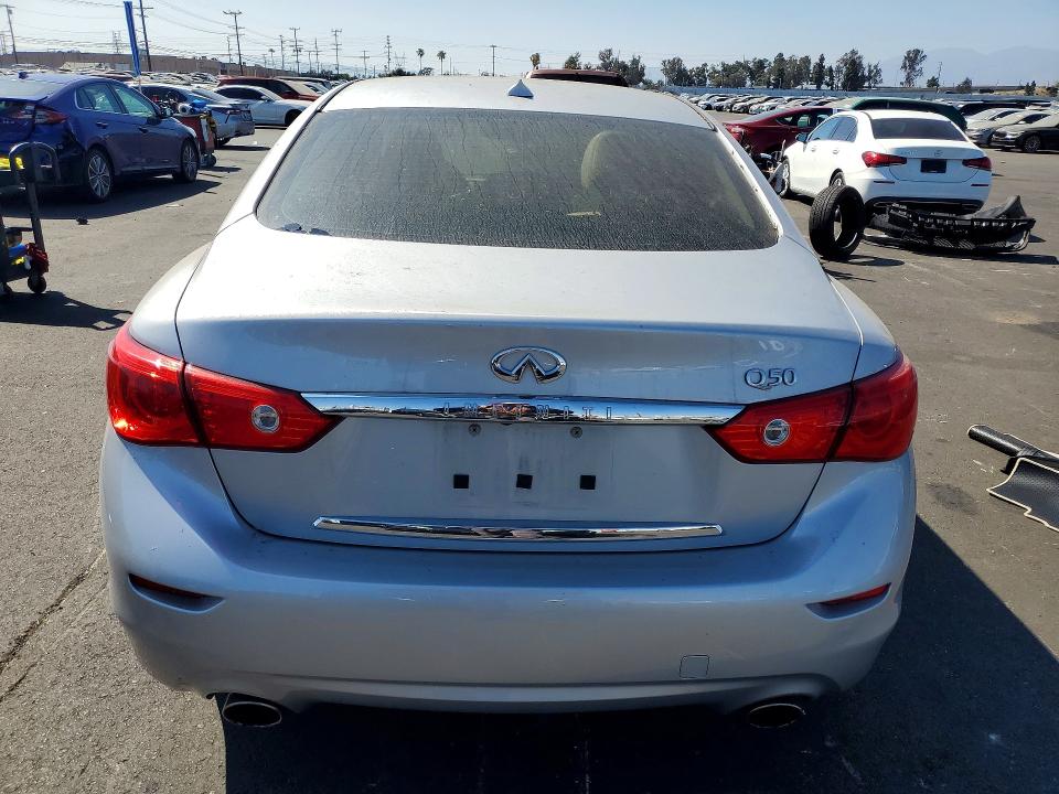 2017 Infiniti Q50 VIN JN1EV7AP0HM731675 COPART salvage auction — VANDALISM, Ca - Salvage Certificate, sold $3,950 on 2026-07-20 (photo 6)