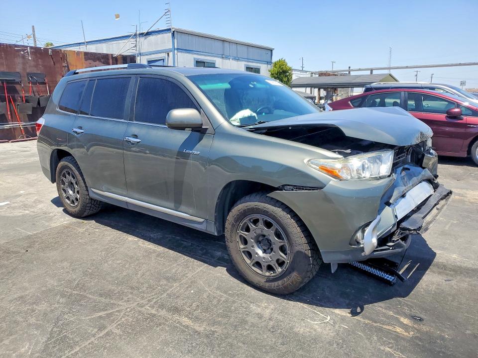 2013 Toyota Highlander VIN 5TDDK3EH0DS179266 COPART salvage auction — FRONT END, Ca - Salvage Certificate, sold $3,850 on 2026-07-22 (photo 4)