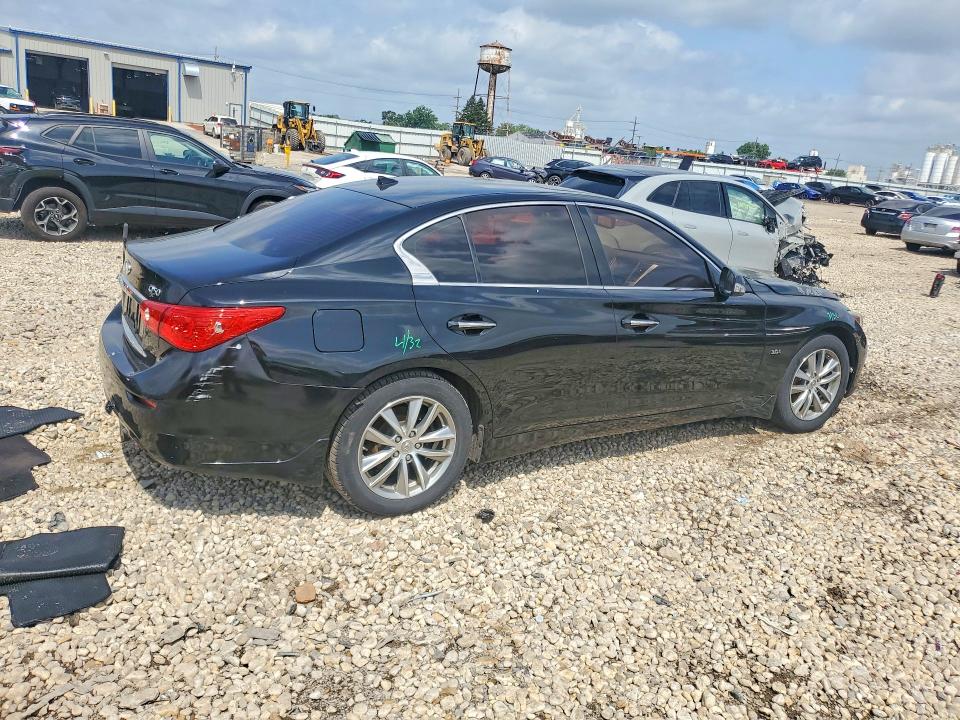 2017 Infiniti Q50 VIN JN1EV7AP3HM733436 COPART salvage auction — VANDALISM, Il - Salvage Certificate, sold $1,400 on 2026-07-31 (photo 3)