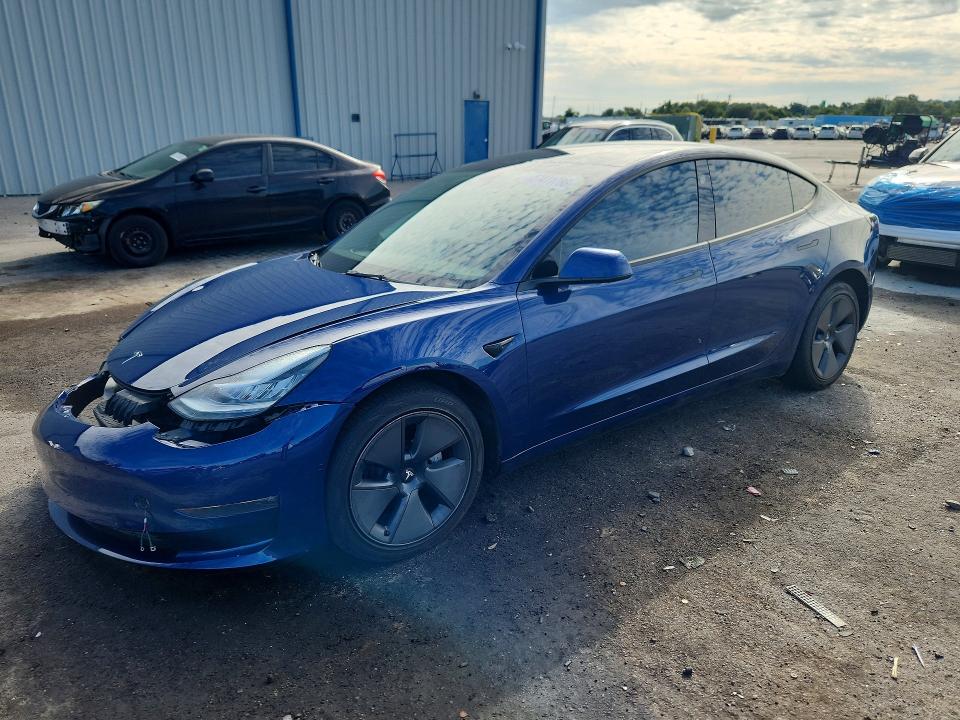 2022 Tesla VIN 5YJ3E1EB4NF274762 COPART salvage auction — FRONT END, Fl - Cert Of Title Slvg Rebuildable, sold $7,300 on 2026-07-13 (photo 1)